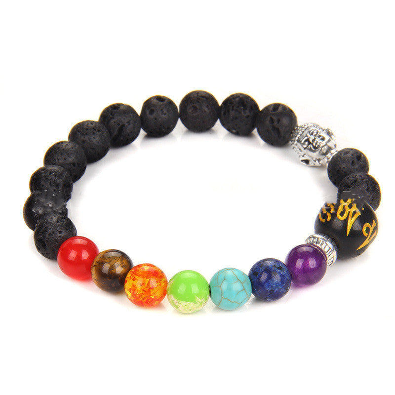 Natural Stone Seven Chakra Bracelet - Musaura