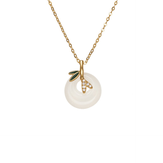 Natural Chalcedony Peace Buckle Necklace - Musaura