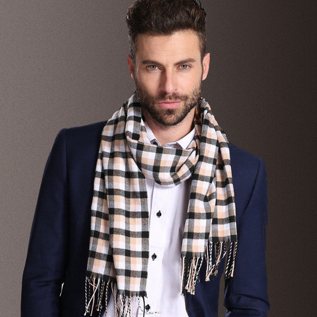 Men Winter Warm Tartan Fashion Scarves - Musaura
