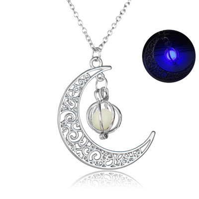 Natural Glowing Moon Healing Stone Necklace - Musaura