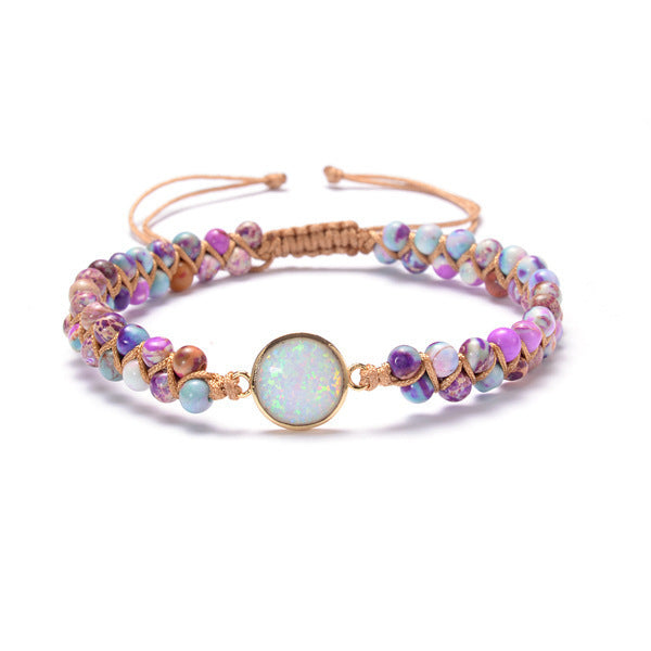 Amethysts Opal String Braided Yoga Bracelets - Musaura