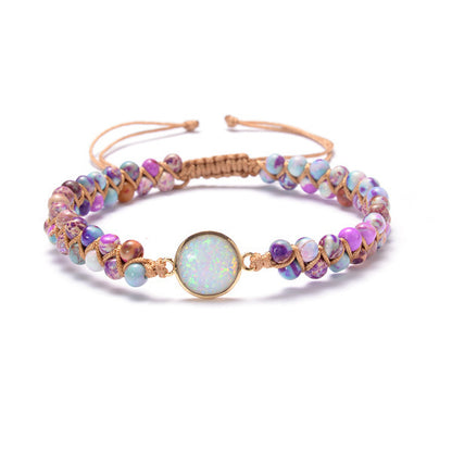 Amethysts Opal String Braided Yoga Bracelets - Musaura