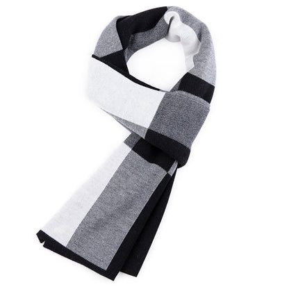 Plaid Men Knitted Scarf - Musaura