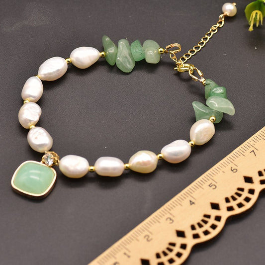 Natural Stone Baroque Pearl Bracelet - Musaura