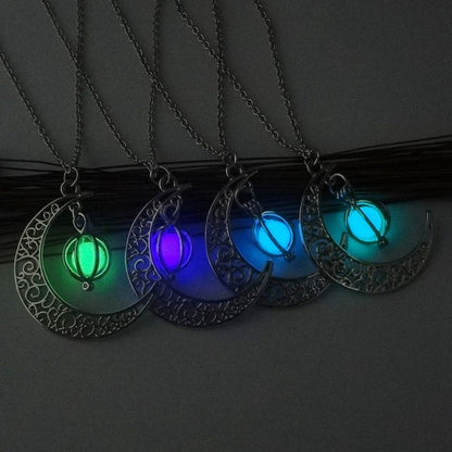 Natural Glowing Moon Healing Stone Necklace - Musaura
