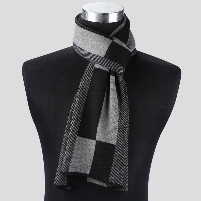 Plaid Men Knitted Scarf - Musaura