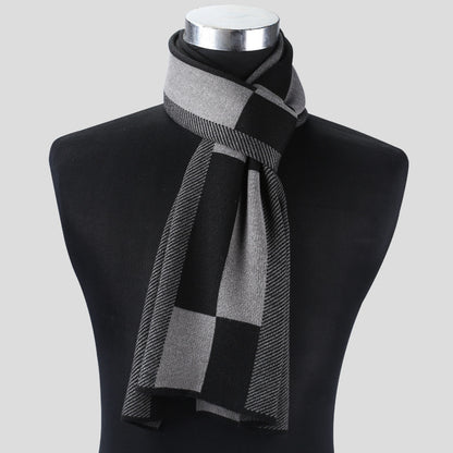 Plaid Men Knitted Scarf - Musaura