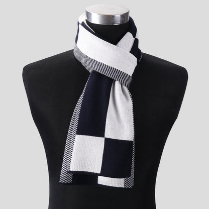 Plaid Men Knitted Scarf - Musaura