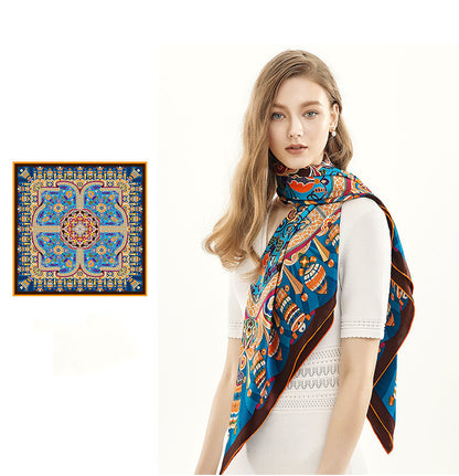 Square Satin-Silk Women Scarf - Musaura