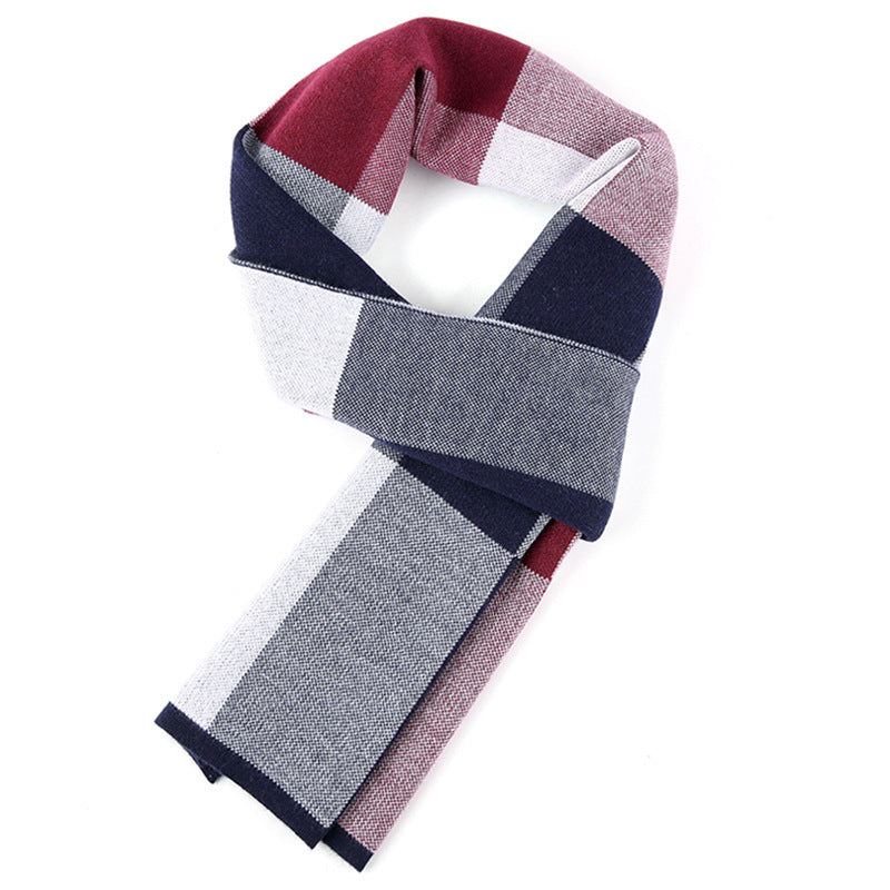 Plaid Men Knitted Scarf - Musaura