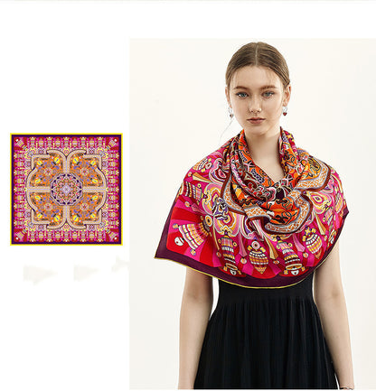 Square Satin-Silk Women Scarf - Musaura