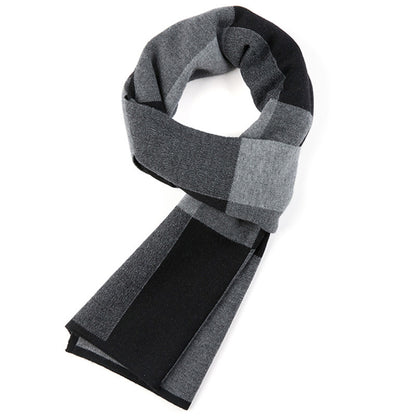 Plaid Men Knitted Scarf - Musaura