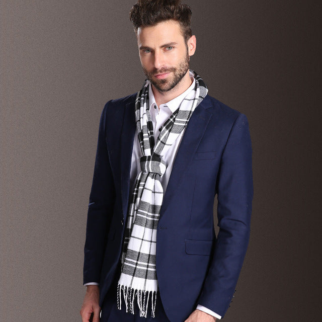 Men Winter Warm Tartan Fashion Scarves - Musaura