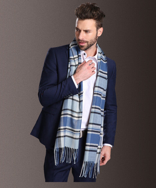 Men Winter Warm Tartan Fashion Scarves - Musaura