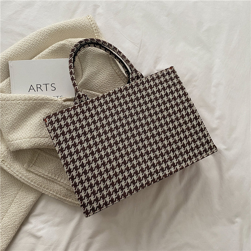 Simple Square Zebra Shoulder Bag Tote - Musaura