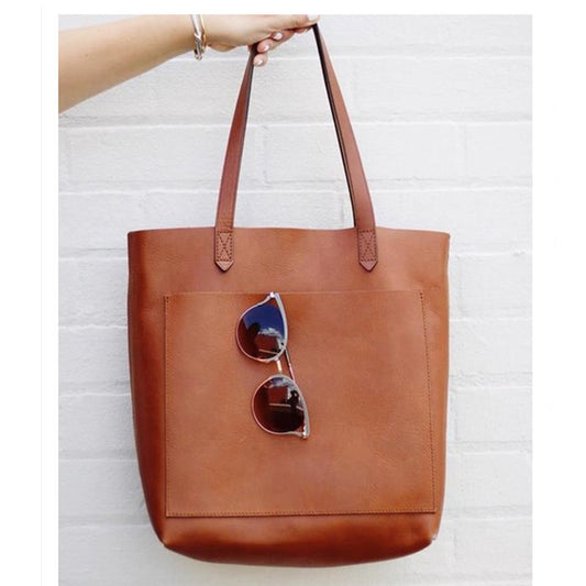 Multifunction Adjustable Strap Leather Tote Bag - Musaura