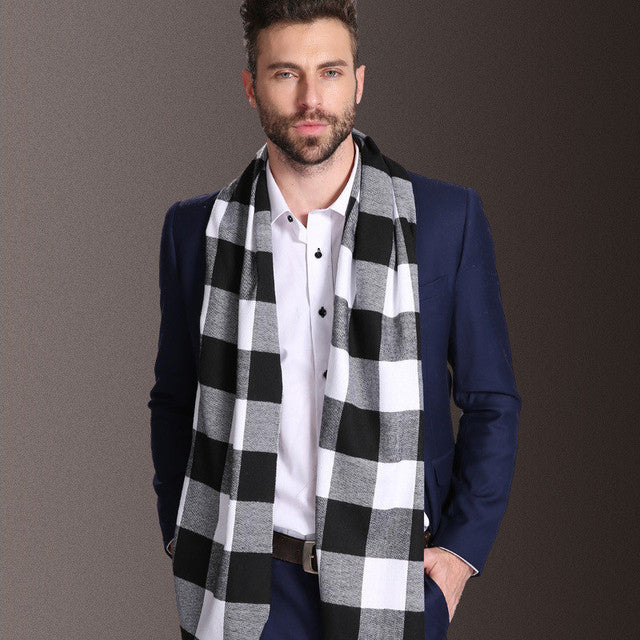 Men Winter Warm Tartan Fashion Scarves - Musaura