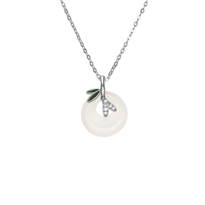 Natural Chalcedony Peace Buckle Necklace - Musaura