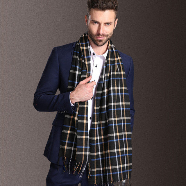 Men Winter Warm Tartan Fashion Scarves - Musaura
