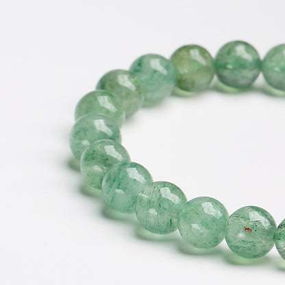 Natural Crystal Green Strawberry Quartz Ball Bracelet - Musaura