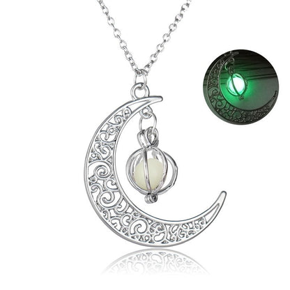 Natural Glowing Moon Healing Stone Necklace - Musaura