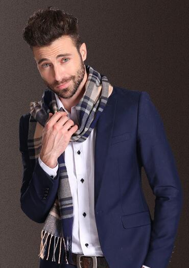 Men Winter Warm Tartan Fashion Scarves - Musaura
