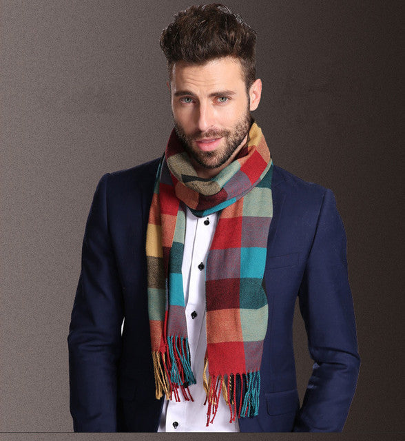 Men Winter Warm Tartan Fashion Scarves - Musaura