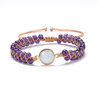 Amethysts Opal String Braided Yoga Bracelets - Musaura
