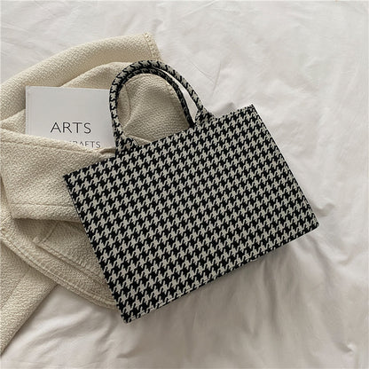 Simple Square Zebra Shoulder Bag Tote - Musaura