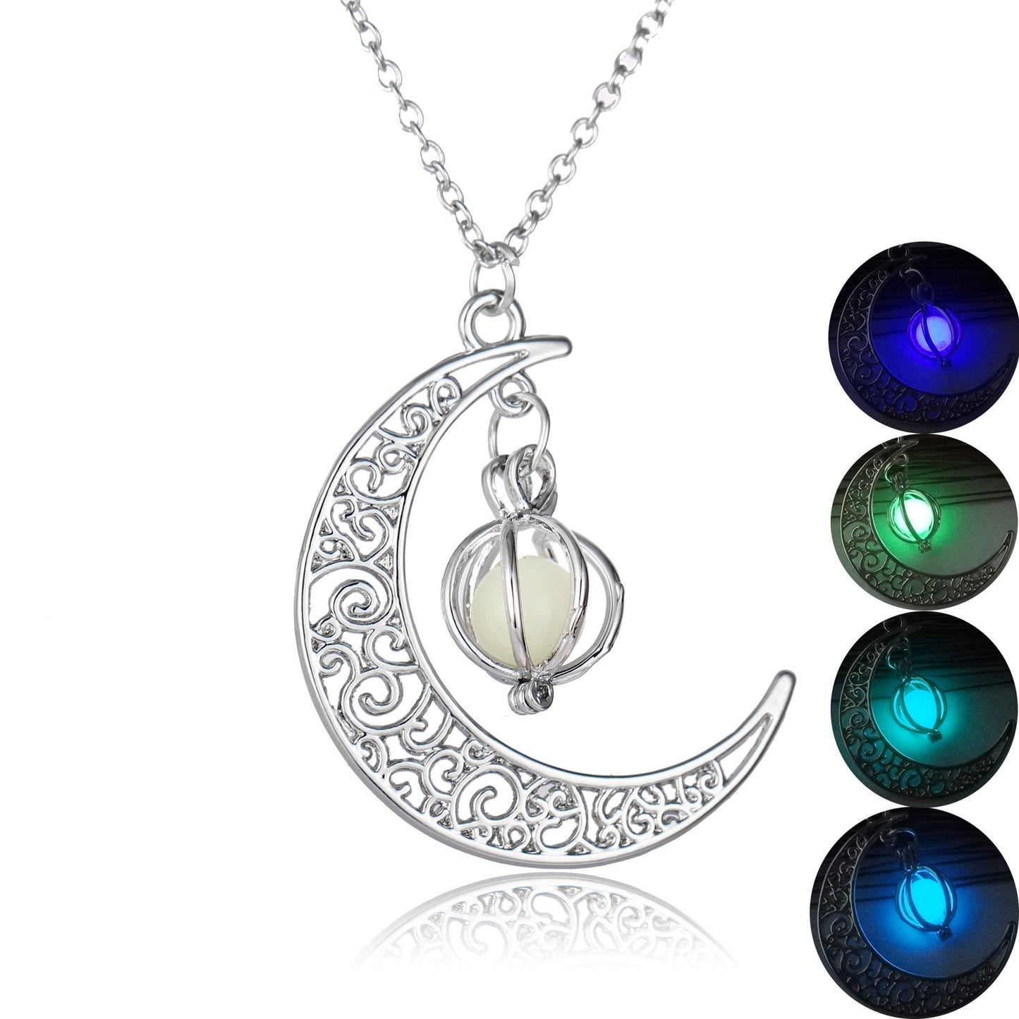 Natural Glowing Moon Healing Stone Necklace - Musaura