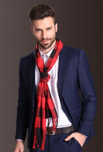 Men Winter Warm Tartan Fashion Scarves - Musaura