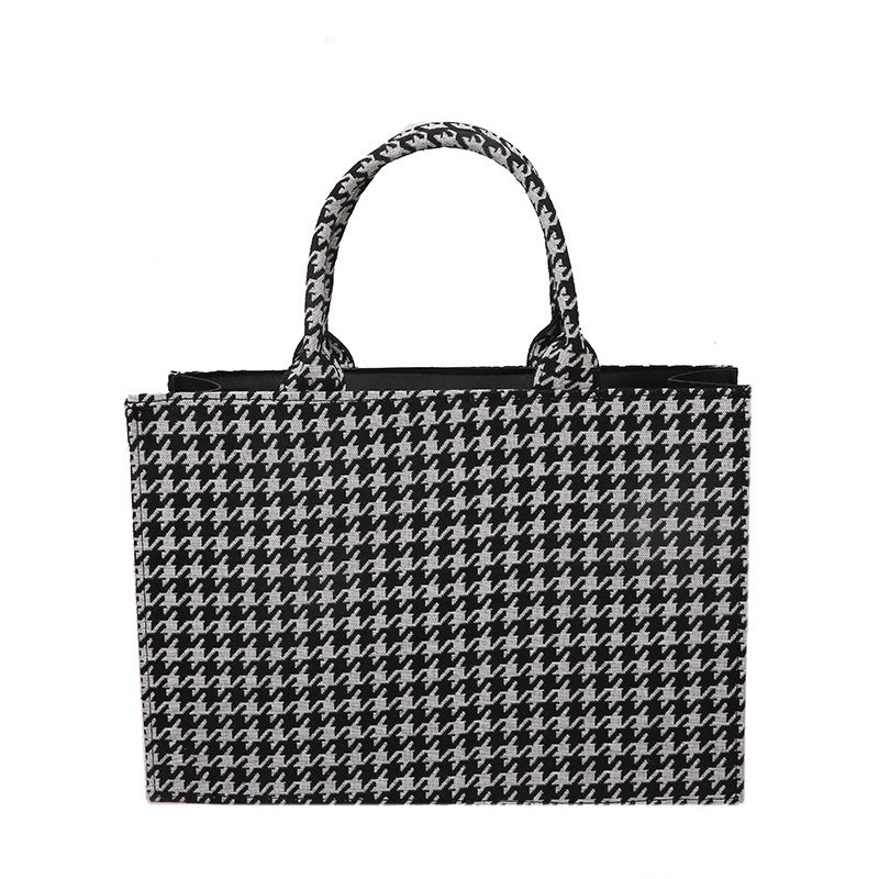 Simple Square Zebra Shoulder Bag Tote - Musaura