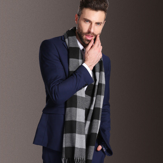 Men Winter Warm Tartan Fashion Scarves - Musaura