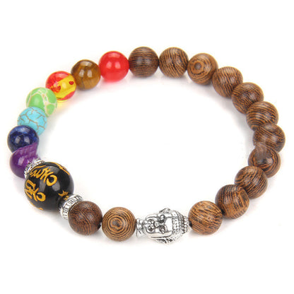 Natural Stone Seven Chakra Bracelet - Musaura