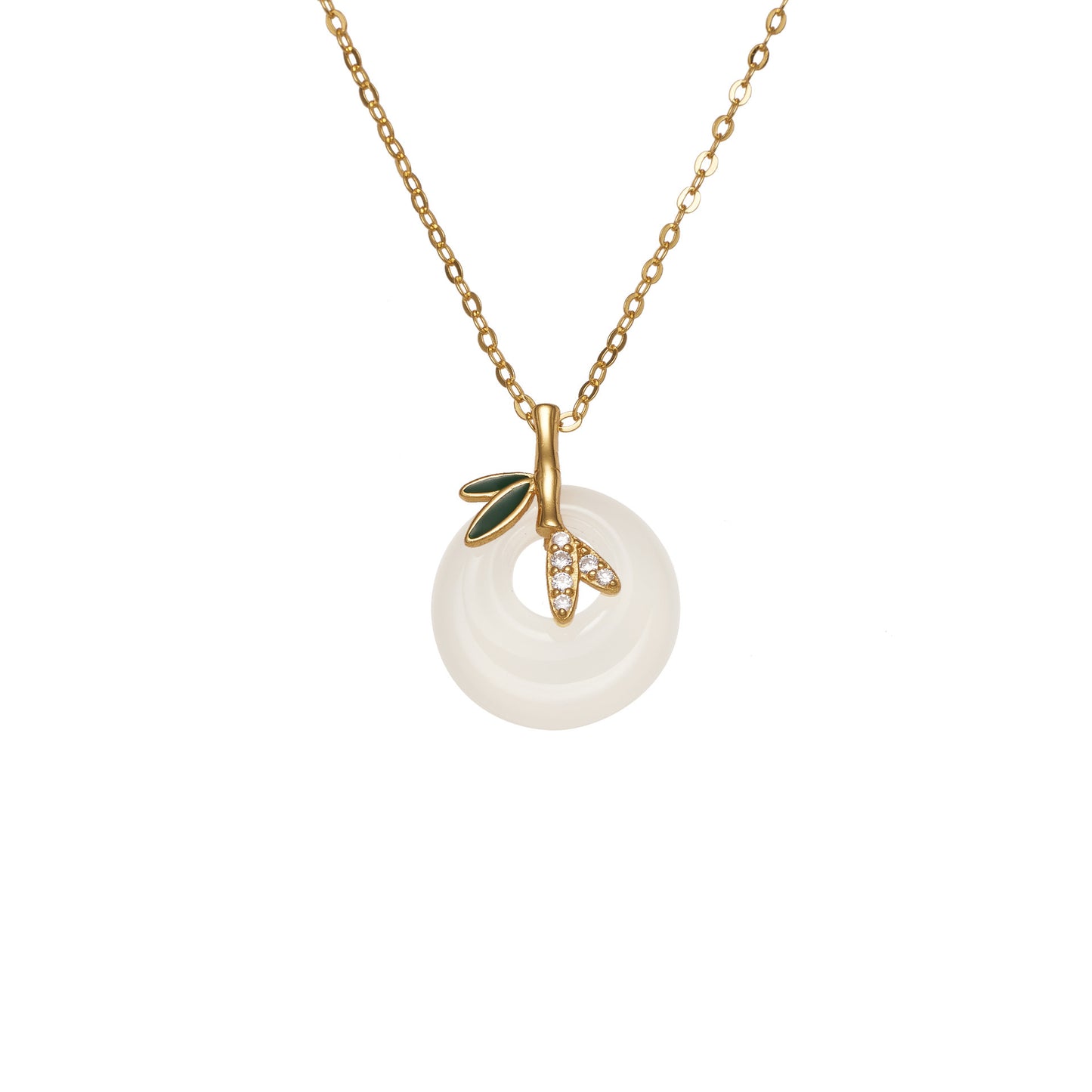 Natural Chalcedony Peace Buckle Necklace - Musaura