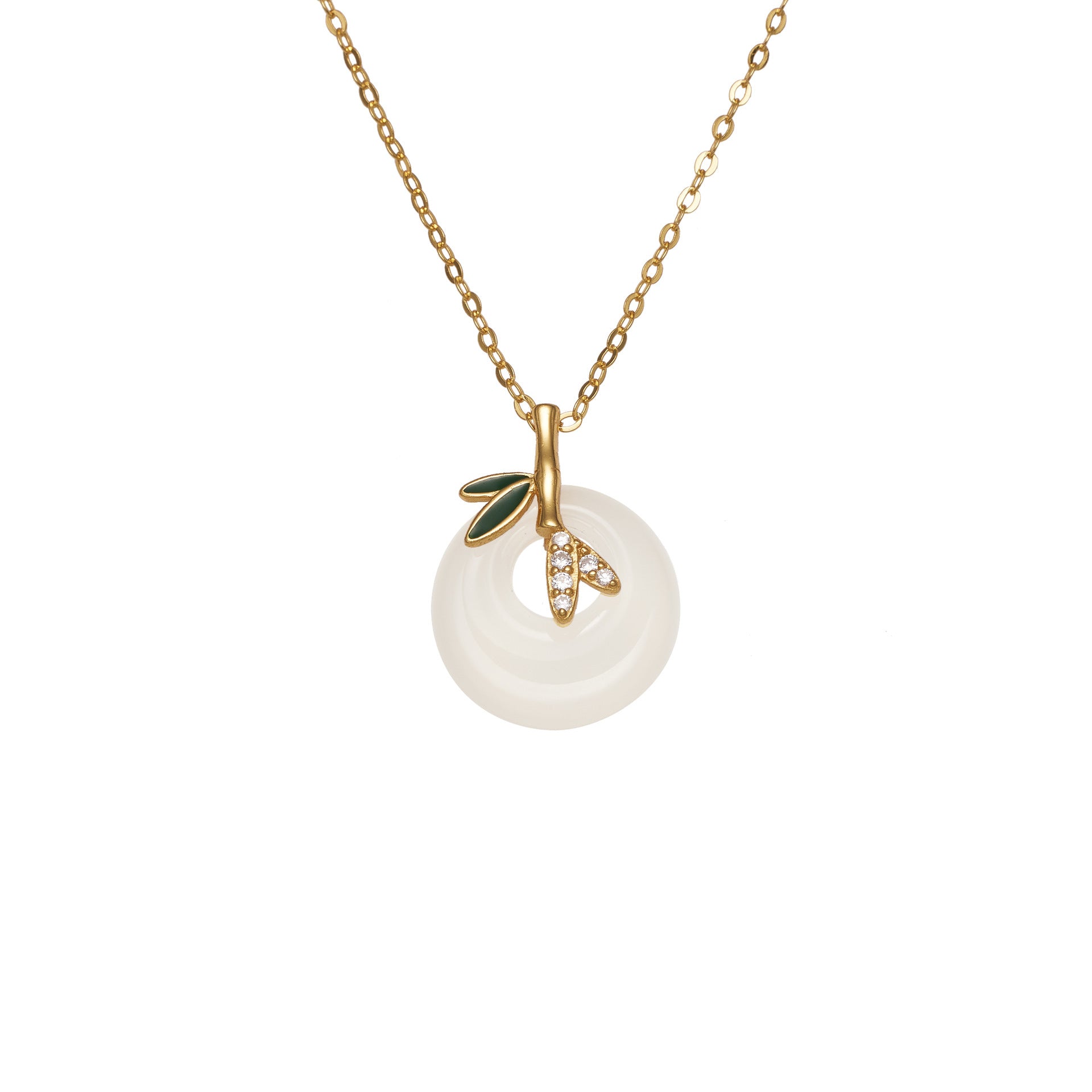 Natural Chalcedony Peace Buckle Necklace - Musaura