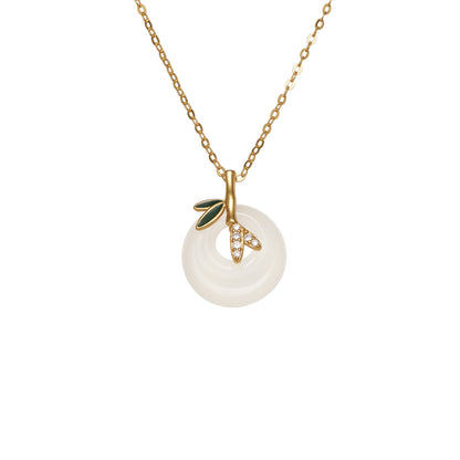 Natural Chalcedony Peace Buckle Necklace - Musaura