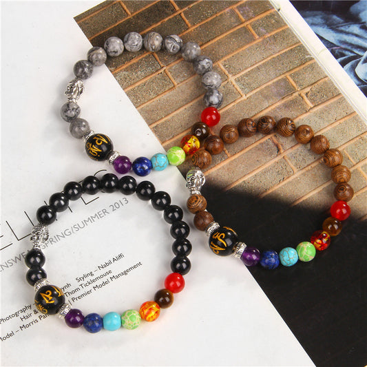 Natural Stone Seven Chakra Bracelet - Musaura