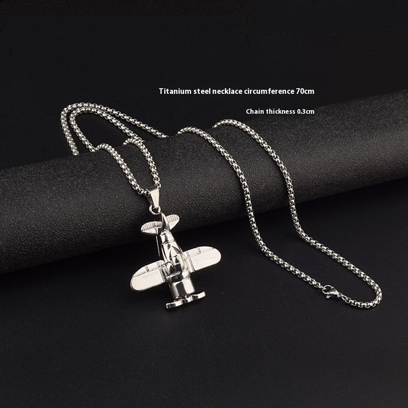 Titanium Steel Chain Propeller Necklace - Musaura