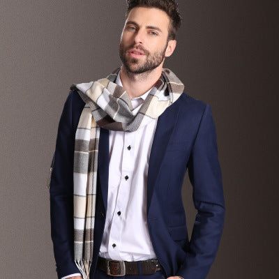 Men Winter Warm Tartan Fashion Scarves - Musaura